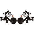 Cat Decal,Sticker 7''wide x 5.75''high!